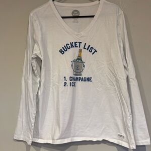 Life is good long sleeve tee L